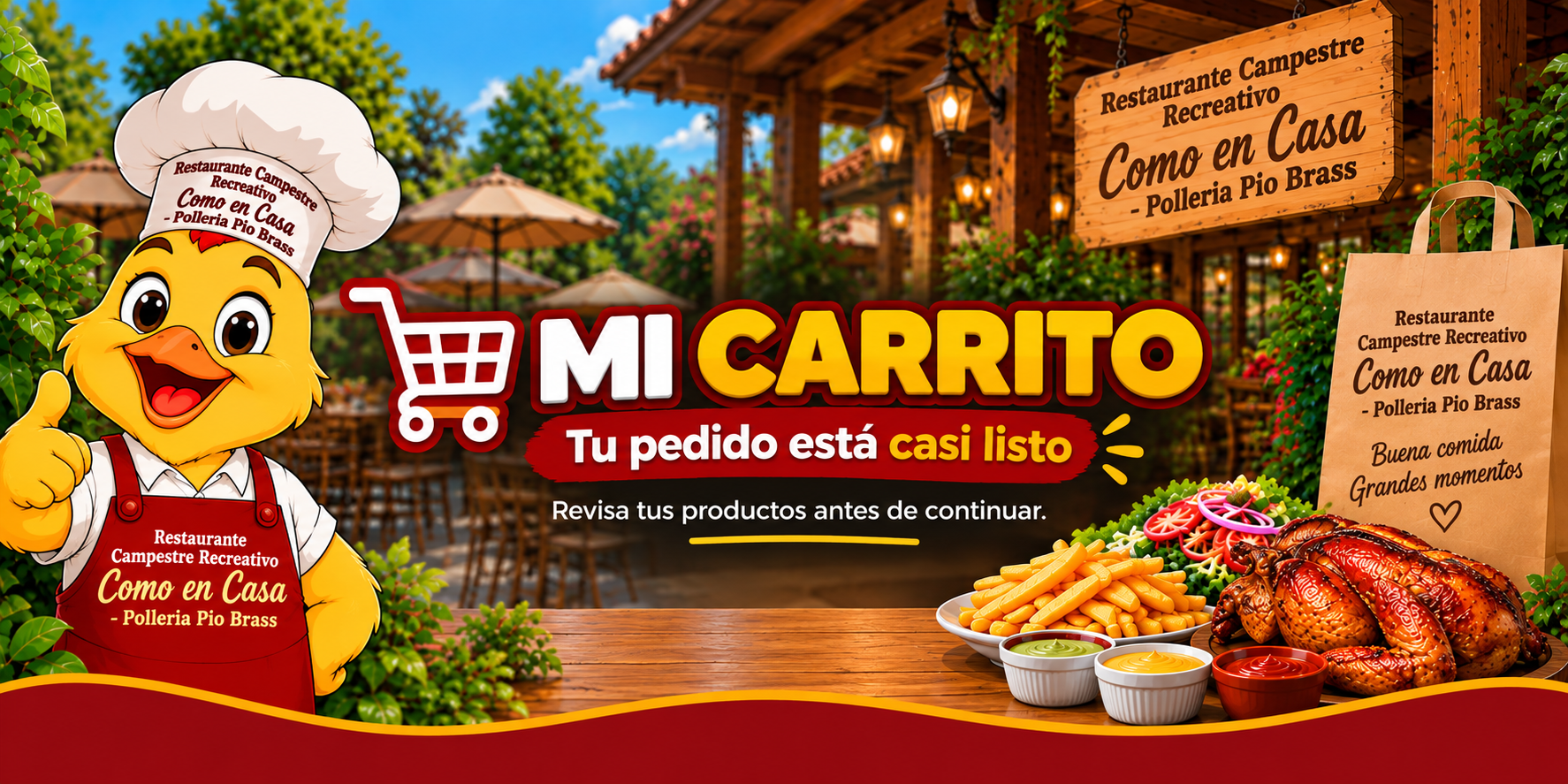 Mi carrito - Pollería Pío Brass